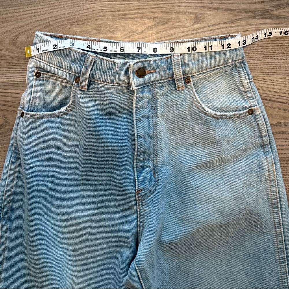 Rolla’s Cropped Straight Frayed Hem Cuff Denim Jeans Light Wash Women’s size 26 - Picture 8 of 11